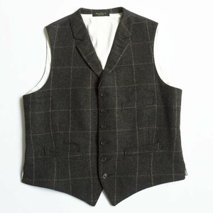 【イタリア製】RRL 【WOOL WINDOWPANE VEST】40-S ベスト ラルフローレン 2209034