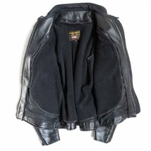 【美品】 VANSON 【MODEL B シングルライダースジャケット】40 レザー ライナー付き USA製 バンソン 2401236_画像3