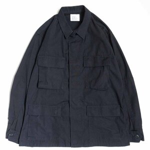 【希少/Mサイズ】US ARMY【90S/BLACK357】MEDIUM REGULAR BDU ジャケット ブラック 黒 リップストップ 米軍 2401240