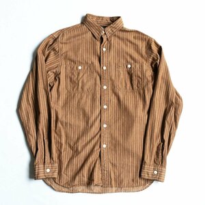 【名作】RRL 【STRIPE WORK SHIRTS】S ストライプ ワークシャツ 2401341