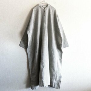 【20SS】ARTS&SCIENCE 【band collar pullover shirt dress】刺し子 バンドカラー シャツ ドレス ワンピース 2401395