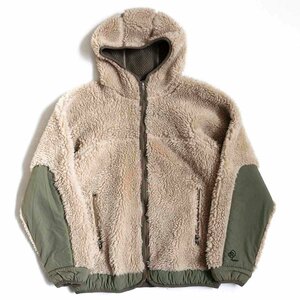 【希少/USA製】PATAGONIA【リズムフーディ】XS ナチュラル フリース ジャケット u2401073