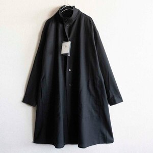 【未使用品】Y’s BANG ON！【ワイドシルエット ロング シャツコート】 ウール ブラック YOHJI YAMAMOTO ヨウジヤマモト 2401479