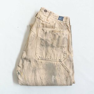 【美品】RRL【CRAFTSMAN/NEW ENGLAND CARPENTER PANTS】30 サスペンダーボタン バックルバック ワークパンツ 2401560