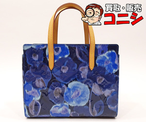 【質コニシ】【Louis Vuitton/ルイ・ヴィトン】カタリーナBB ハンドバッグ M90038 ヴェルニ ブルー 花柄 フラワー【送料込み】k2483y