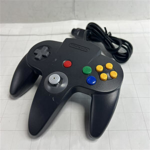 N64　任天堂64用コントローラ NUS-005 グレーブラック アナログスティック良好！