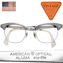 1950's AOアメリカンオプティカル 12Kゴールド張 メタル サーモント シルバー 初期モデル マルコムX ブロー眼鏡 USヴィンテージ 63_画像1