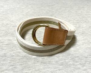  superior article Anne bowa-zAMBOISE lame gold thread double ring ribbon belt 2 line Gold border France made unisex man woman common use Paris 