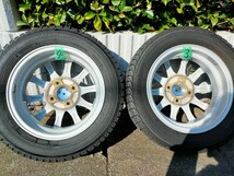 美品 エクスター 13 インチ 4J +45 PCD100 ハブ径67 ヨコハマ アイスガ−ド 155/65R13 2015年製造_画像7