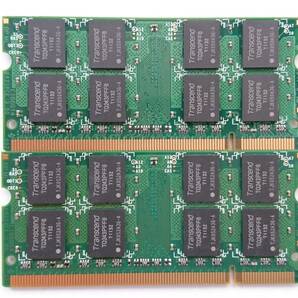 中古品★Transcend メモリ 2G DDR2 800 SODIMM★2G×2枚 計4GBの画像2