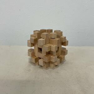 ビンテージ　パズル　木製　ウッド　ブロック　オブジェ　インテリア　雑貨　アンティーク　230610