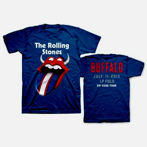 H742■ ザ・ローリングストーンズ 2015年 Zip Code 未開封 Tシャツ XLサイズ　青 バッファロー　The Rolling Stones