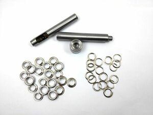 アイレットリング 内径10mm 30個 工具付きセット リベット ハトメ DIY レザークラフトに