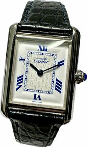 1円〜 Y Cartier カルティエ マストタンク ホワイトローマン レディース クォーツ 純正Dバックル アンティーク 時計 920955997