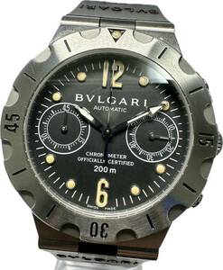 Y BVLGARI ブルガリ ディアゴノ スクーバ クロノグラフ SC38S メンズ 自動巻き アンティーク 時計 92118215