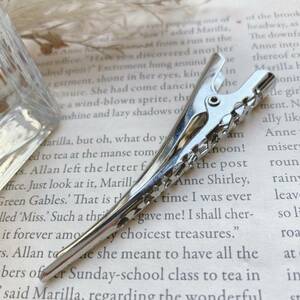 Concorde clip .... clip hair clip ... silver hair arrange simple usually using *Vintage jewelry accessories A0987