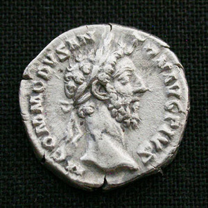 OC古代ローマ コンモドゥス 銀貨デナリウス EF-/VF+!!!