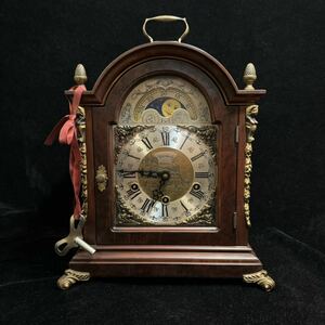 オランダ製 WARMINK ワルミンク 置時計 ムーンフェイズ 8日巻 古時計 アンティーク 動作品 要メンテ