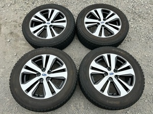 スバル 純正 レガシィ アウトバック 18×7J 114.3/5H ET55 ブリジストンブリザック 225/60R18 スタッドレス タイヤ アルミ 56