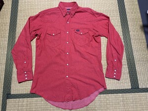 USA製 80sヴィンテージ Wrangler/ラングラー ウエスタンシャツ １６×３３