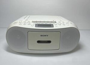 通電確認済み SONY ソニー sony CDラジカセ カセットデッキ CFD-S50 2013年製 ラジオ オーディオ 本体 ホワイト
