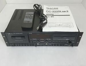 簡易動作確認済み TASCAM CDレコーダー カセットデッキ CC-222SLMKII リモコン 説明書付き オーディオ機器 RC-222SL セット