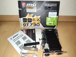 中古 MSI N730K-2GD3H/LPV1　GeForce GT730 2GB DDR3 ファンレス