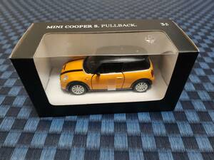 【非売品】MINI COOPER S PULLBACK ミニカーミニクーパーS BMW　正規ディラー　オレンジ　イエロー　トミカ