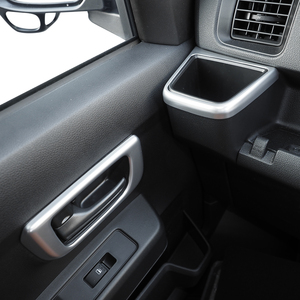 ハイゼットカーゴ S700V 4P インナードア ドリンクカップカバー サテンシルバー ABS樹脂製