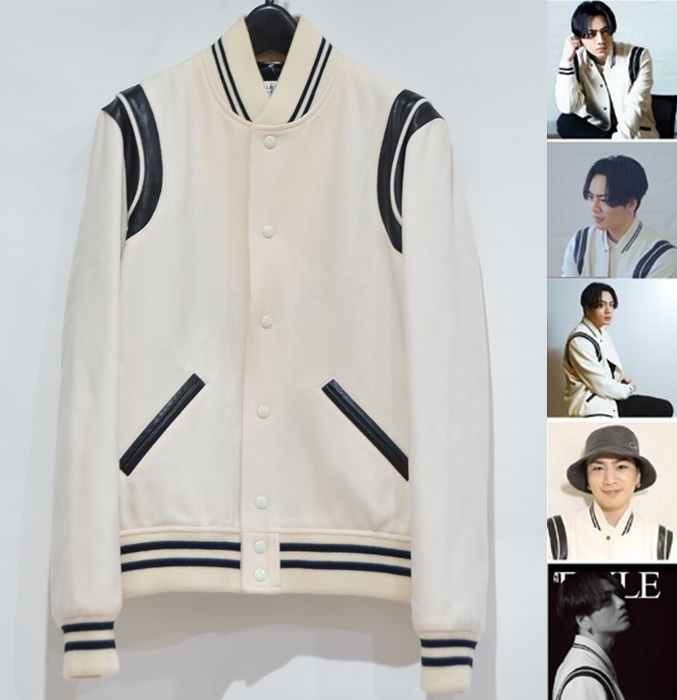 Saint Laurent テディジャケット ホワイト サイズ46サンローラン SAINT LAURENT サンローラン ブルゾン TEDDY テディジャケット