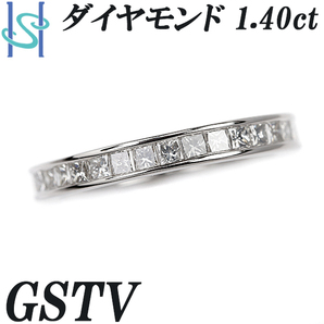 GSTV ダイヤモンド フルエタニティ リング K18WG メンズ ユニセックス プリンセスカット ブランド 送料無料 美品 中古 SH101961の画像1