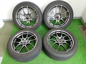 ★美品★ BBS RF503 17×7.5J ET15 PCD114.3 5穴 DUNLOP LEMAN SV 215/50/R17 95V ’18年製 4本 売切!!