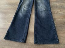 rare 00s japanese label semantic design embroidery weathered flare jeans denim pants lgb tornado mart oberisk archive jacket y2k_画像4