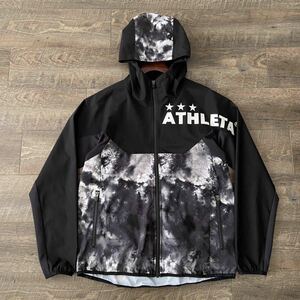 近年デザイン ATHLETA アスレタ 無地×総柄 プリント ジップアップ ジャケット ウインドブレーカー M ブルゾン サッカー フットサル メンズ