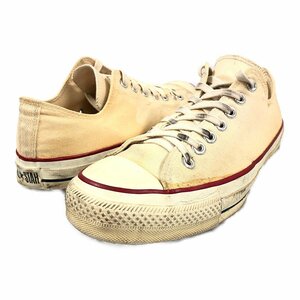 CONVERSE コンバース キャンバス ALL STAR LOW シューズ USA製 ヴィンテージ 生成り色 サイズUS11=29.5cm 正規品 / 31668