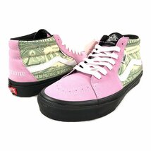 SUPREME シュプリーム × VANS バンズ 23SS Dollar Skate Grosso Mid シューズ スニーカー ピンク サイズUS9=27cm 正規品 / 31065_画像2