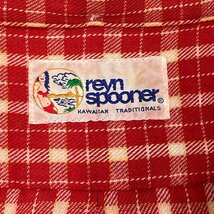 REYN SPOONER レインスプーナー プルオーバー チェック 長袖シャツ 赤系 サイズL 正規品 / B4565_画像8