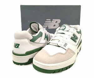 NEW BALANCE ニューバランス BB550WT1 シューズ ホワイト×グリーン サイズUS9=27cm 正規品 / 29633