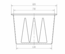 スイコー 角型容器 K型 K-300 300L オレンジ 専用フタ付き 目盛り付 農作物 水産物 出荷仕分 [個人様宅配送不可]_画像5