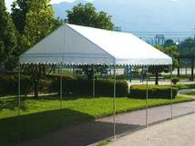 テント イベント 学校 岸工業 ブルドックスロープ 1号 (2.67×3.56m) 若竹/白色 段差設置 [法人様送料無料]_画像3