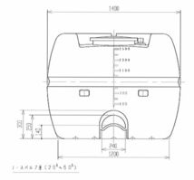 [特売] スイコー スーパーローリータンク1500L SLT-1500 25Aバルブ直付 オレンジ 運搬 散水 防除 [個人様配送不可]_画像5