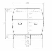 スイコー スカット ローリータンク 1000L オレンジ 完全液出し型 散水 防除 [個人様宅配送不可]_画像5