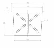 スイコー 角型容器 K型 K-150 150L オレンジ 専用フタ付き 目盛り付 農作物 水産物 出荷仕分 [個人様宅配送不可]_画像4