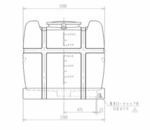 スイコー スカット ローリータンク 1000L オレンジ 完全液出し型 散水 防除 [個人様宅配送不可]_画像4