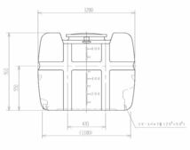 スイコー スーパーローリータンク800L SLT-800 25Aバルブ直付 オレンジ 運搬 散水 防除 [個人様配送不可]_画像4