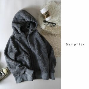 1.6万☆B shop/ジムフレックス Gymphlex☆洗える ボアジップアップフードパーカー 14サイズ☆A-O 0318