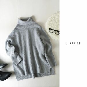 2万☆ジェイプレス J.PRESS☆洗える ウールアクリルユニ ハイネックニット フリーサイズ☆E-M 7941