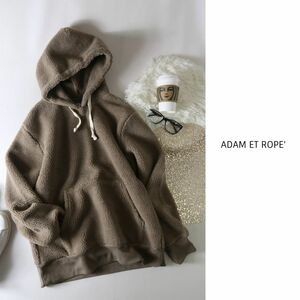 アダムエロペ Adam et Rope'☆洗える ボア プルオーバーパーカー Mサイズ☆M-B 0530