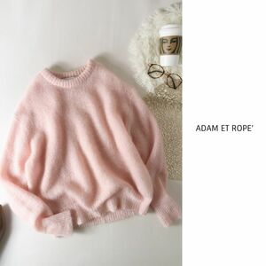 1.5万☆アダムエロペ Adam et Rope'☆モヘヤスムースクループルオーバー フリーサイズ☆M-B 0596