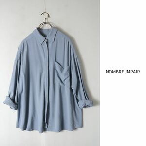 ノンブルアンペール NOMBRE IMPAIR☆オーバーサイズシャツ フリーサイズ 日本製☆M-S 6408
